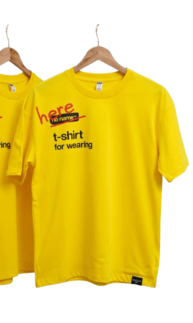 Yellow 't-shirt for wearing' tee